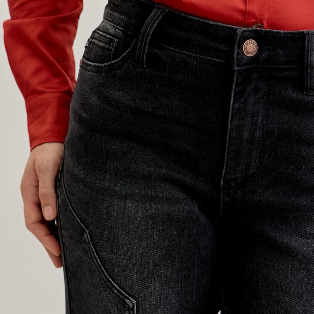 NEW 🎉Judy Blue Mid Rise Straight Western Seam Detail Jeans - Picture 4 of 11